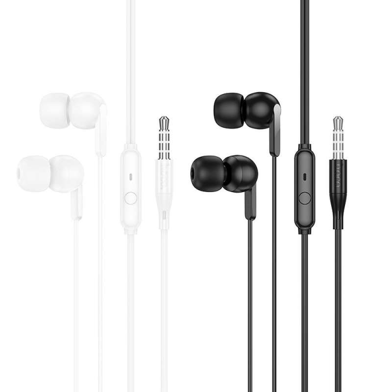 SPOTT-GR Hoco M124 - Ενσύρματα In-Ear Ακουστικά με Καρφί 3.5mm και Μικρόφωνο σε Άσπρο Xρώμα