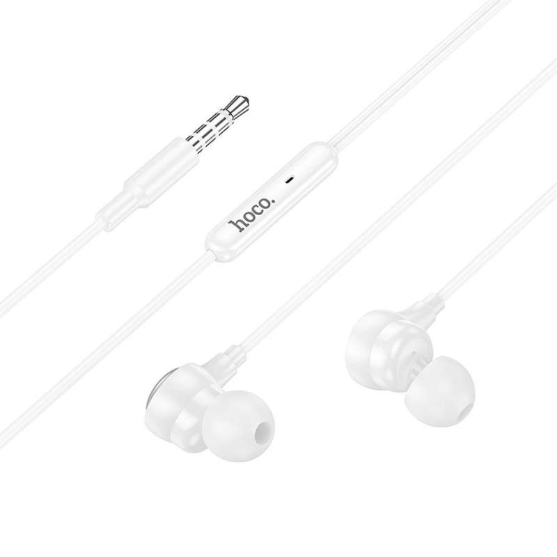 SPOTT-GR Hoco M116 - Ενσύρματα In-Ear Ακουστικά με Καρφί 3.5mm και Μικρόφωνο - Άσπρα