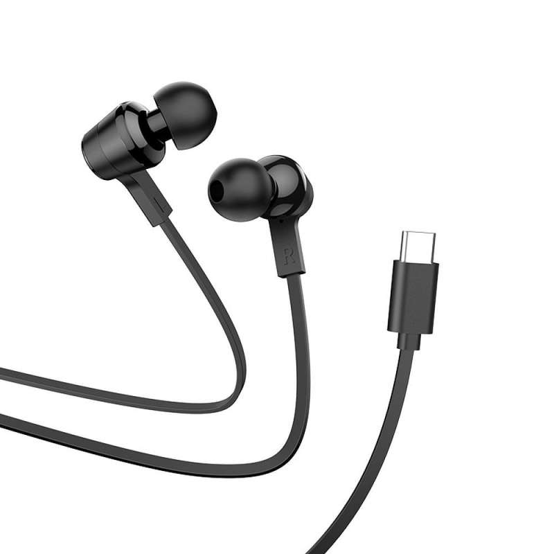 SPOTT-GR Hoco M86 - Ενσύρματα In-Ear Ακουστικά Type-C με Μικρόφωνο σε Μαύρο Χρώμα
