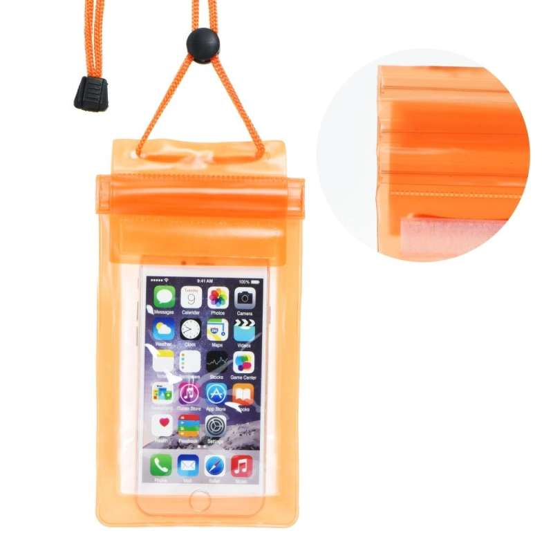 SPOTT-GR Waterproof Bag - Αδιάβροχο Τσαντάκι για Smartphones με Σχοινάκι σε Χρώμα Πορτοκαλί