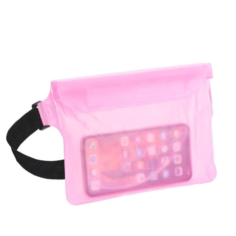 SPOTT-GR Waterproof Bag - Αδιάβροχο Τσαντάκι για Smartphones με Ζώνη & Κλιπ σε Ροζ Χρώμα