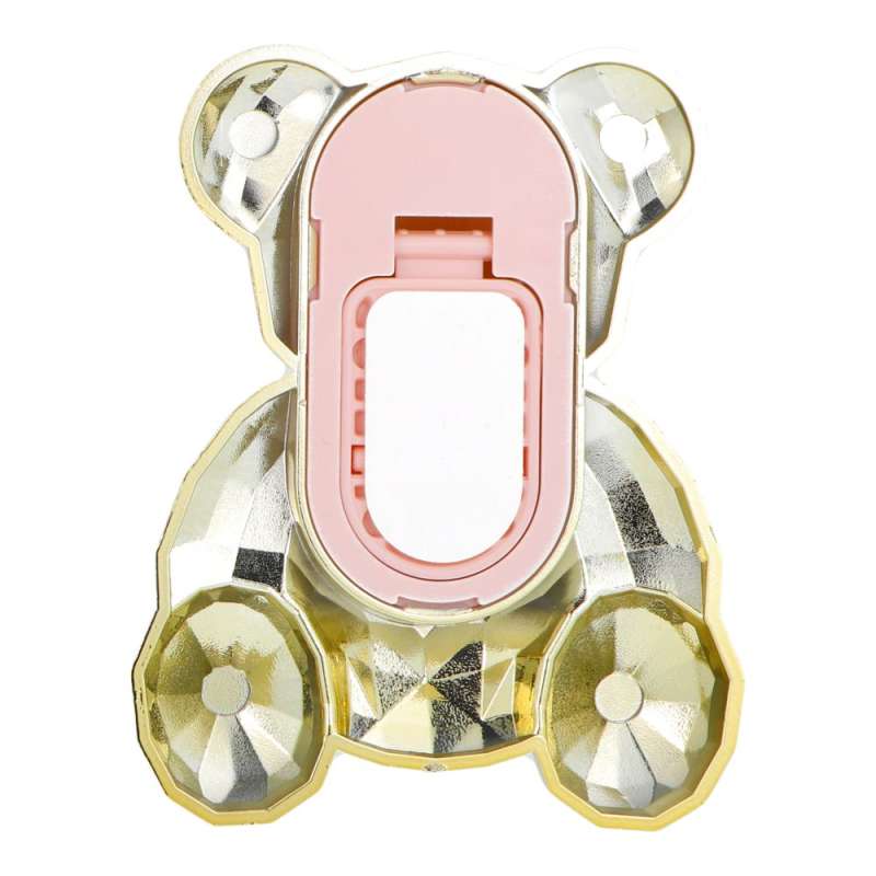 SPOTT-GR Phone Stand Bear - Αυτοκόλλητη Βάση Γραφείου για Κινητά σε Χρυσό Χρώμα