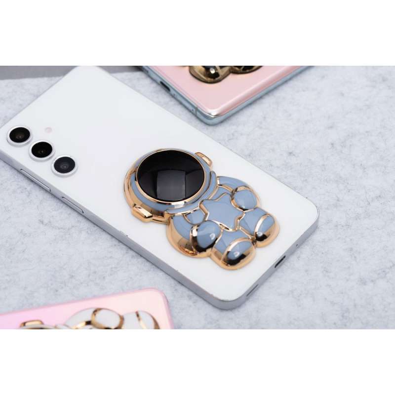 SPOTT-GR Phone Stand Astronaut - Αυτοκόλλητη Βάση Γραφείου για Κινητά σε Μπλε Xρώμα