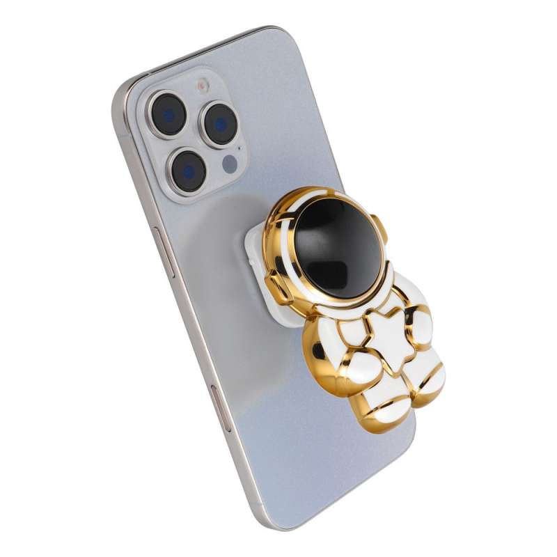 SPOTT-GR Phone Stand Astronaut - Αυτοκόλλητη Βάση Γραφείου για Κινητά σε Άσπρο Xρώμα