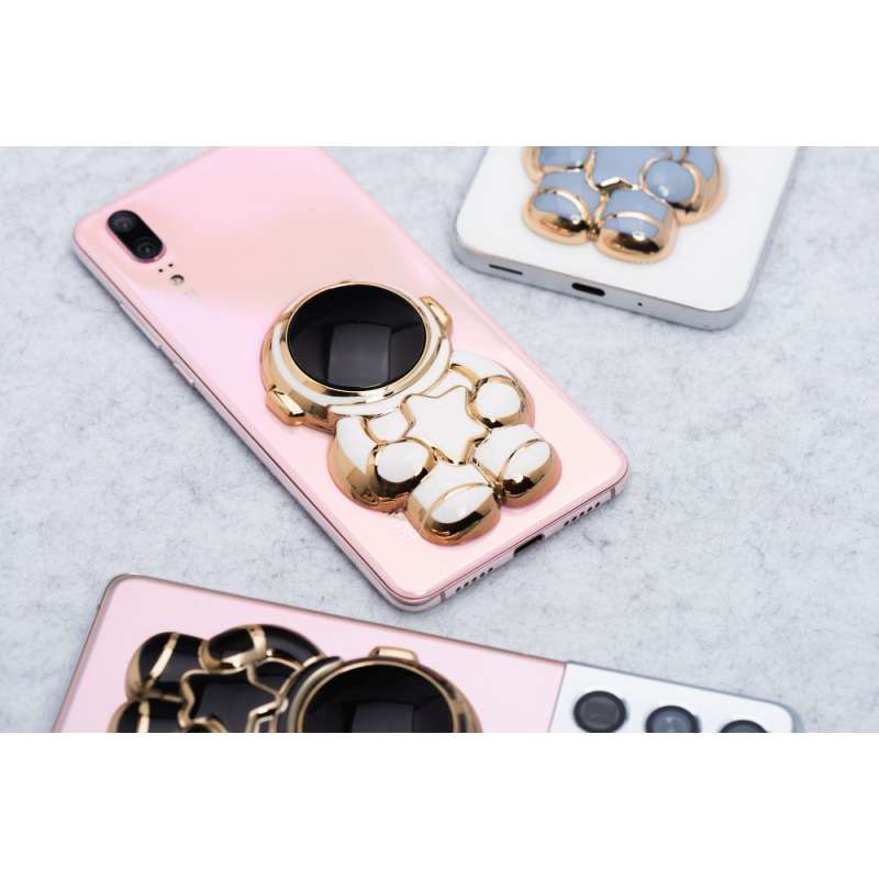 SPOTT-GR Phone Stand Astronaut - Αυτοκόλλητη Βάση Γραφείου για Κινητά σε Άσπρο Xρώμα