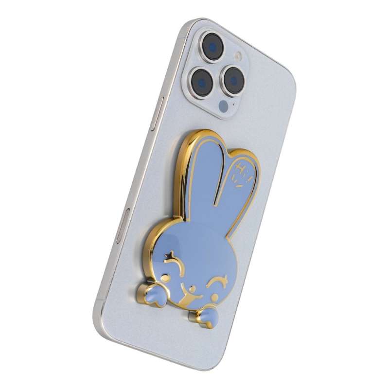 SPOTT-GR Phone Stand Rabit - Αυτοκόλλητη Βάση Γραφείου για Κινητά σε Μπλε Xρώμα