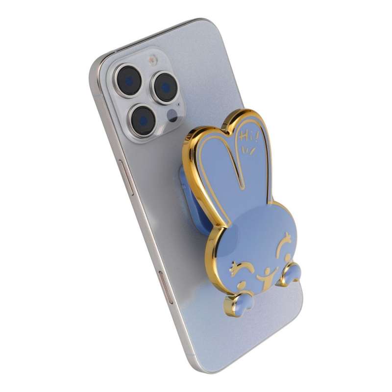 SPOTT-GR Phone Stand Rabit - Αυτοκόλλητη Βάση Γραφείου για Κινητά σε Μπλε Xρώμα