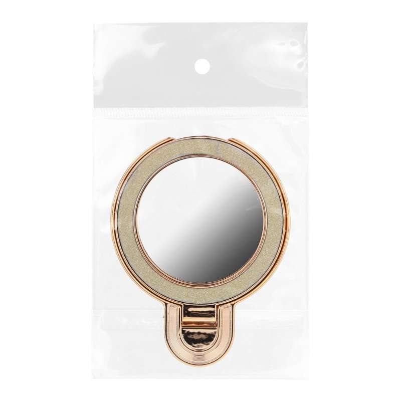 SPOTT-GR Circle Mirror - Αυτοκόλλητη Βάση Κινητού με Καθρεπτάκι σε Χρυσό Χρώμα