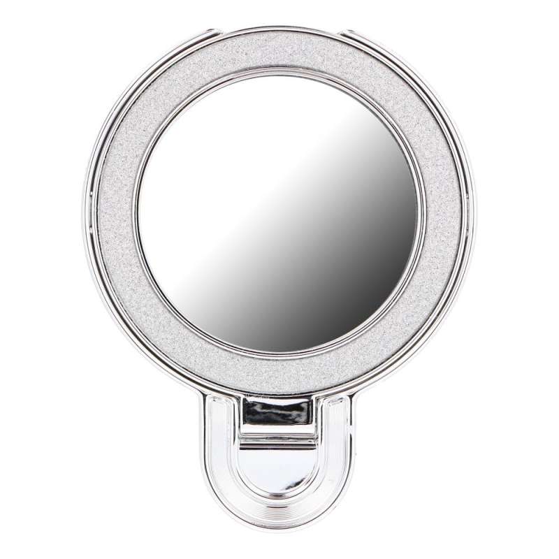 SPOTT-GR Circle Mirror - Αυτοκόλλητη Βάση Κινητού με Καθρεπτάκι σε Ασημί Xρώμα