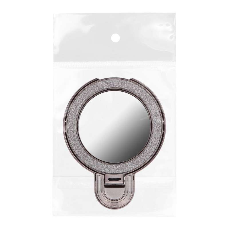 SPOTT-GR Circle Mirror - Αυτοκόλλητη Βάση Κινητού με Καθρεπτάκι σε Μαύρο Χρώμα