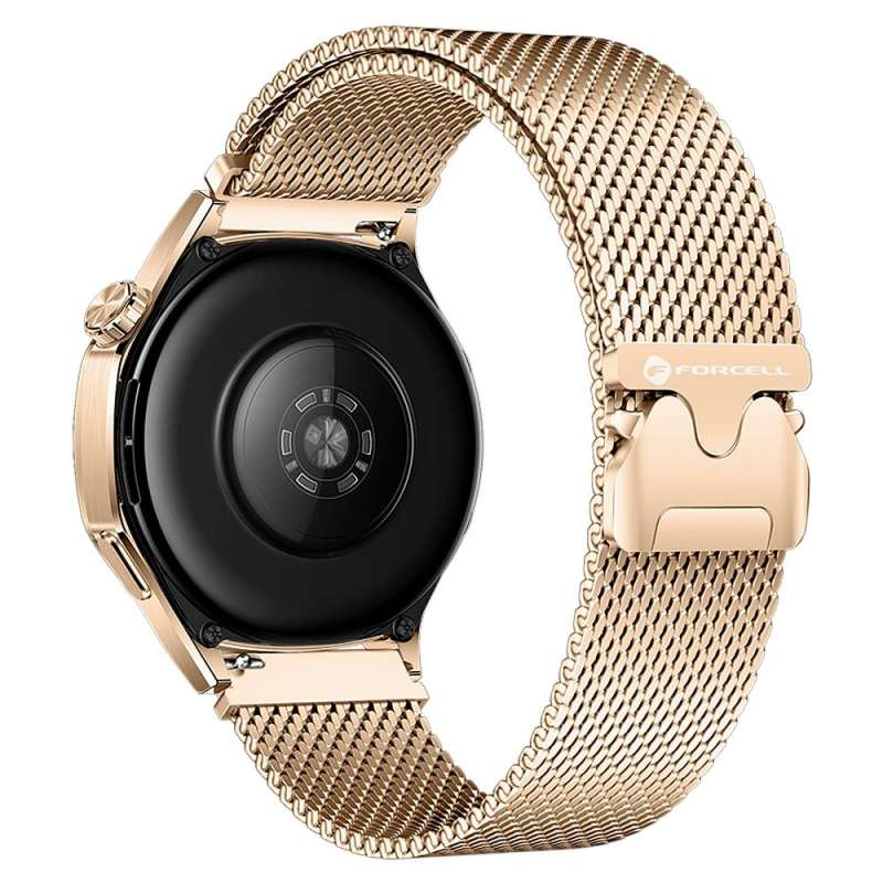 SPOTT-GR Forcell F-Design FS10 - Λουράκι από Ανοξείδωτο Ατσάλι για Samsung Galaxy Watch (Πλάτος Λουριού 22mm) - Χρυσό