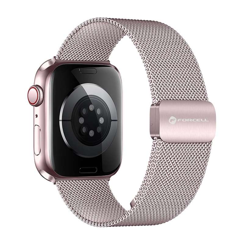 SPOTT-GR Forcell F-Design FA14 - Λουράκι από Ανοξείδωτο Ατσάλι για Apple Watch 38 / 40 / 41 mm - Ροζ