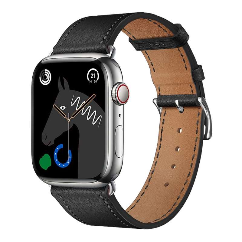 SPOTT-GR Forcell F-Design FA20 - Δερμάτινο Λουράκι (Eco Leather) για Apple Watch 38 / 40 / 41 mm - Μαύρο