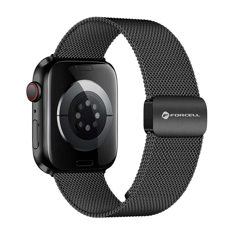 SPOTT-GR Forcell F-Design FA14 - Λουράκι από Ανοξείδωτο Ατσάλι για Apple Watch 38 / 40 / 41 mm - Μαύρο