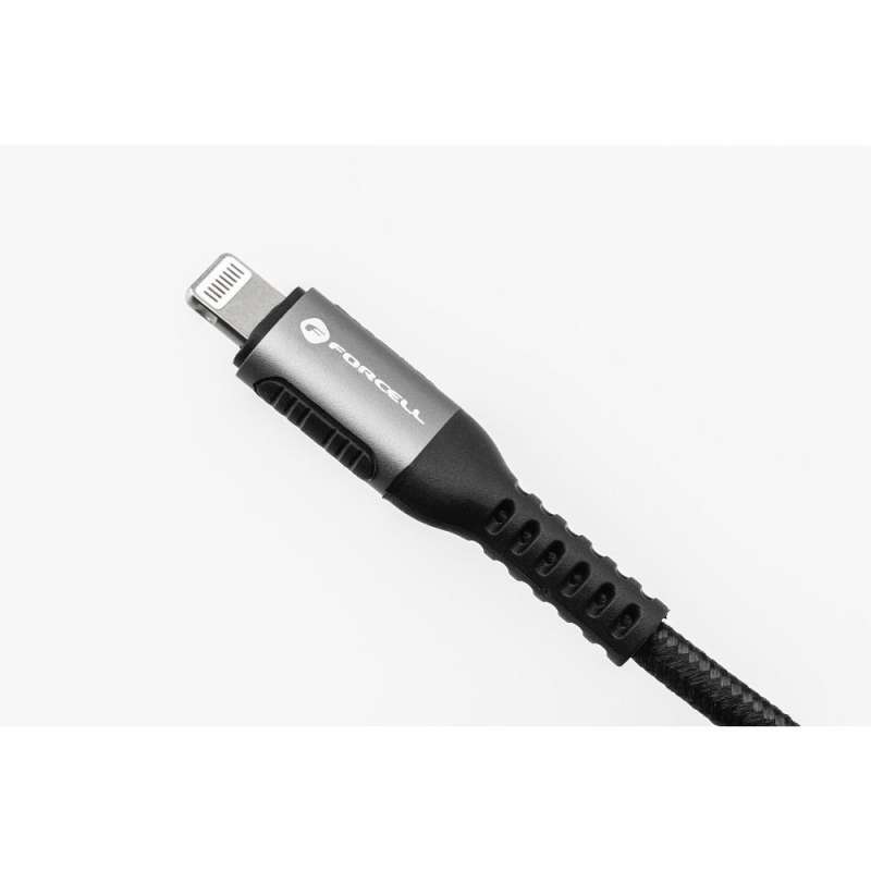 SPOTT-GR Forcell F-Energy C257 - Καλώδιο USB-A σε Lightning 2.4A 12W 1.2m - Μαύρο