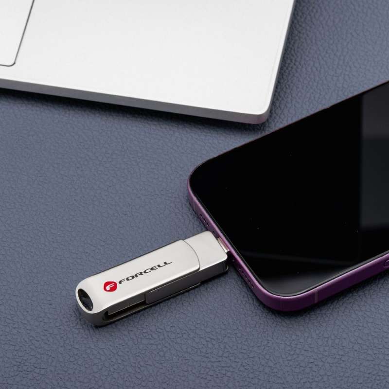 SPOTT-GR Forcell F-Data Metal - Στικάκι USB 64GB USB3.2 Gen 1 (USB-A) - Ασημί