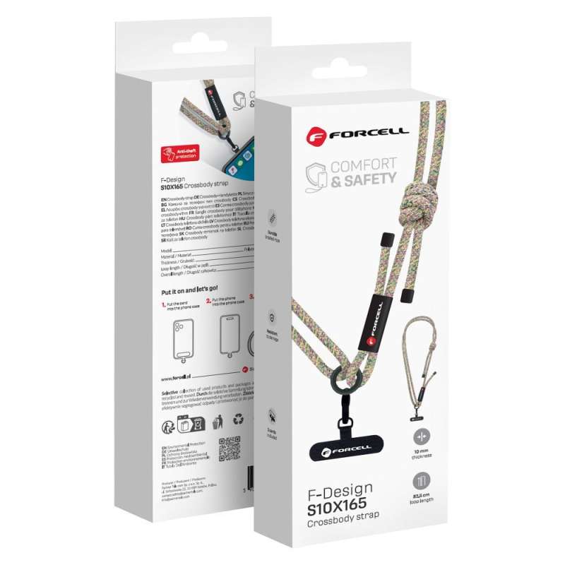 SPOTT-GR Forcell F-Design S100X165 - Πολύχρωμο Λουράκι για Θήκη Κινητού με Ρυθμιζόμενο Μήκος (Μέγιστη Θηλιά 82.5 εκατοστά)
