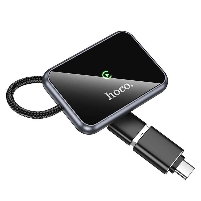 SPOTT-GR Hoco HU1 Way - Ασύρματος Αντάπτορας USB-A / Type-C Συμβατός με Apple CarPlay - Μαύρο