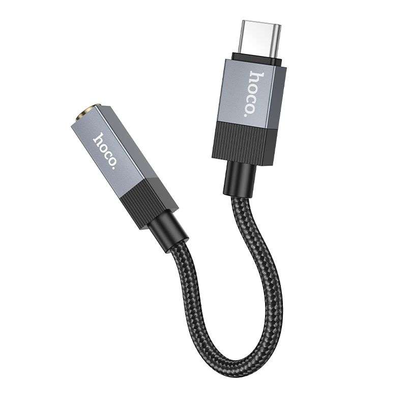 SPOTT-GR Hoco UPA32C - Καλώδιο AUX Type-C (Αρσενικό) σε Jack 3.5mm (Θηλυκό) σε Μαύρο Χρώμα