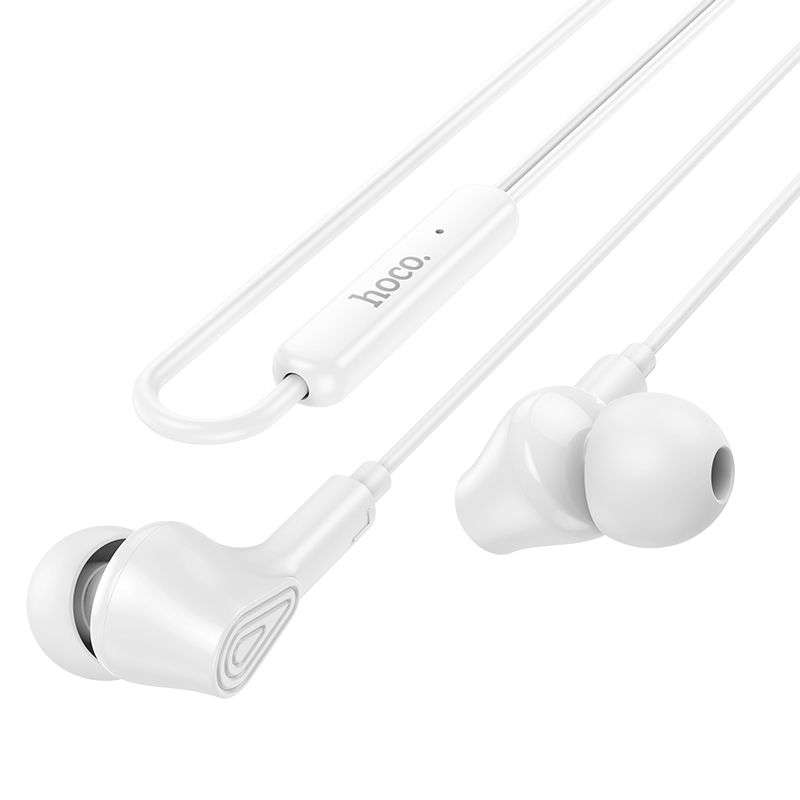 SPOTT-GR Hoco M102 - Ενσύρματα In-Ear Ακουστικά με Καρφί 3.5mm και Μικρόφωνο - Άσπρα