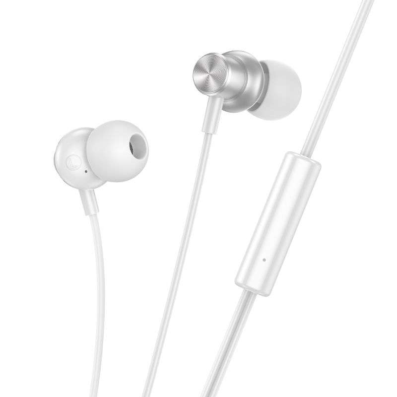 SPOTT-GR Hoco M110 - Ενσύρματα In-Ear Ακουστικά με Καρφί 3.5mm και Μικρόφωνο - Ασημί