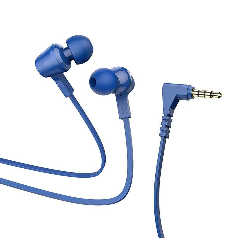 SPOTT-GR Hoco M86 - Ενσύρματα In-Ear Ακουστικά με Καρφί 3.5mm και Μικρόφωνο σε Μπλε Xρώμα