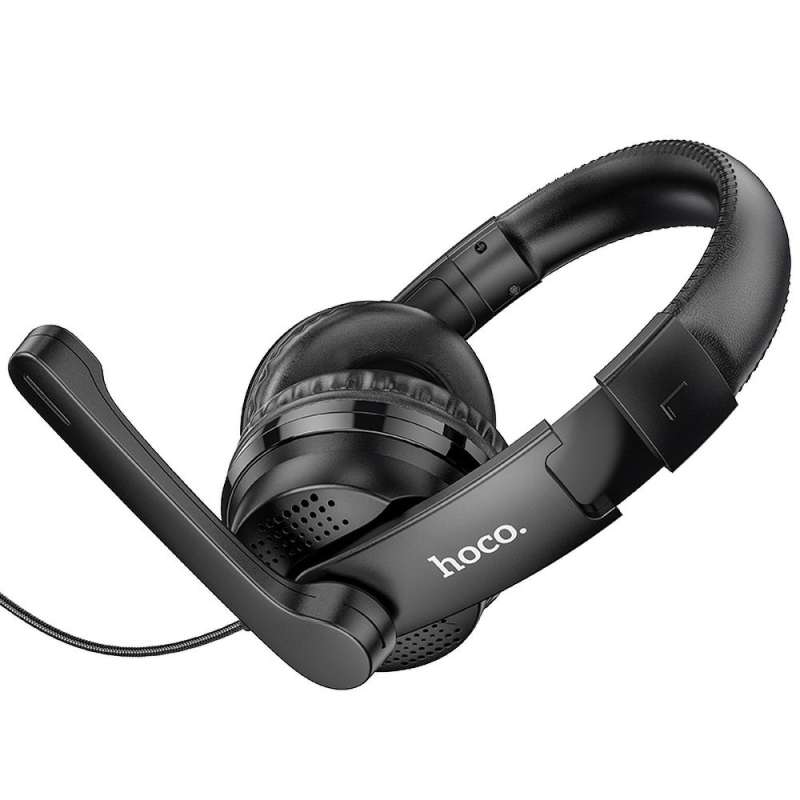 SPOTT-GR Hoco W103 - Ενσύρματα Gaming Ακουστικά με Καρφί 3.5mm και Μικρόφωνο σε Μαύρο Χρώμα