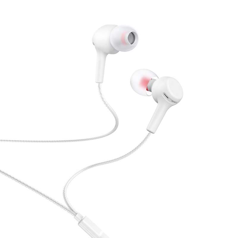SPOTT-GR Hoco M78 El Placer - Ενσύρματα In-Ear Ακουστικά με Καρφί 3.5mm και Μικρόφωνο - Άσπρα