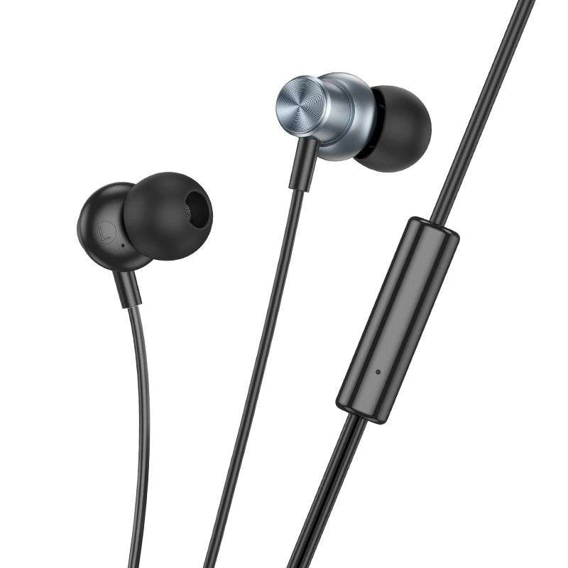 SPOTT-GR Hoco M110 - Ενσύρματα In-Ear Ακουστικά με Καρφί 3.5mm και Μικρόφωνο - Γκρι