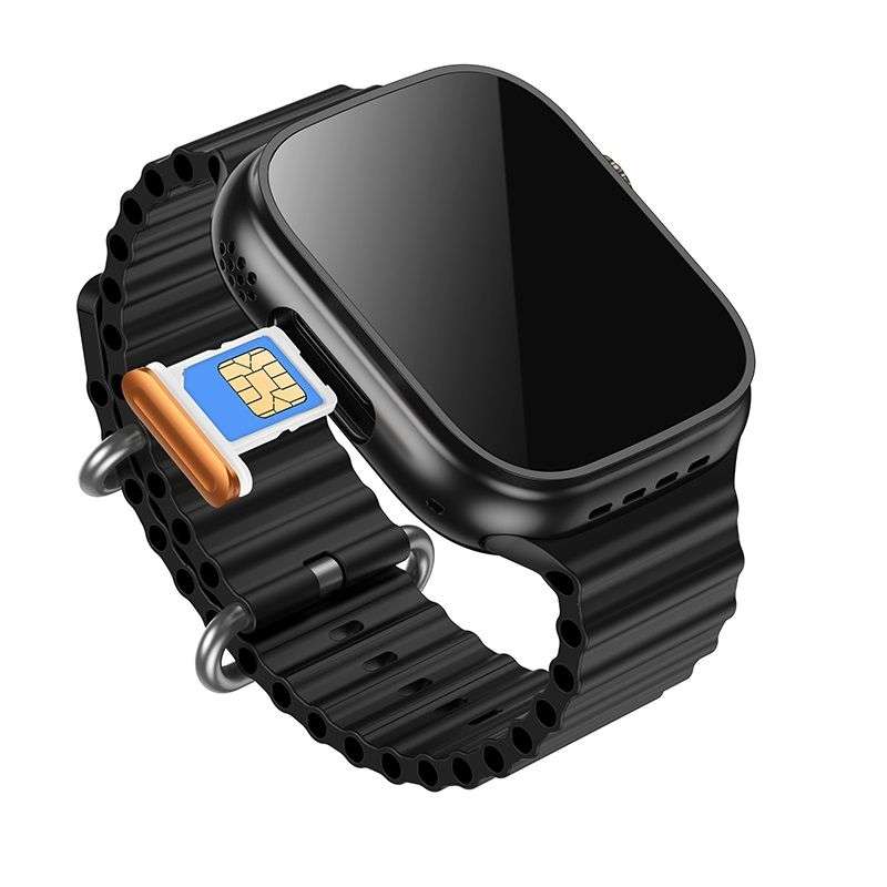 SPOTT-GR Hoco DYD01- Smartwatch με Υποδοχή SIM 4G και Δυνατότητα Κλήσεων - Μαύρο
