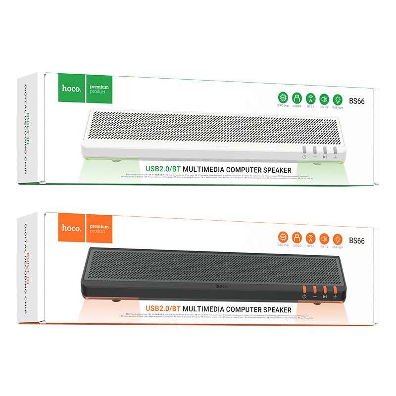 SPOTT-GR Hoco BS66 - Φορητό Ηχείο Bluetooth 2 x 3W - Άσπρο