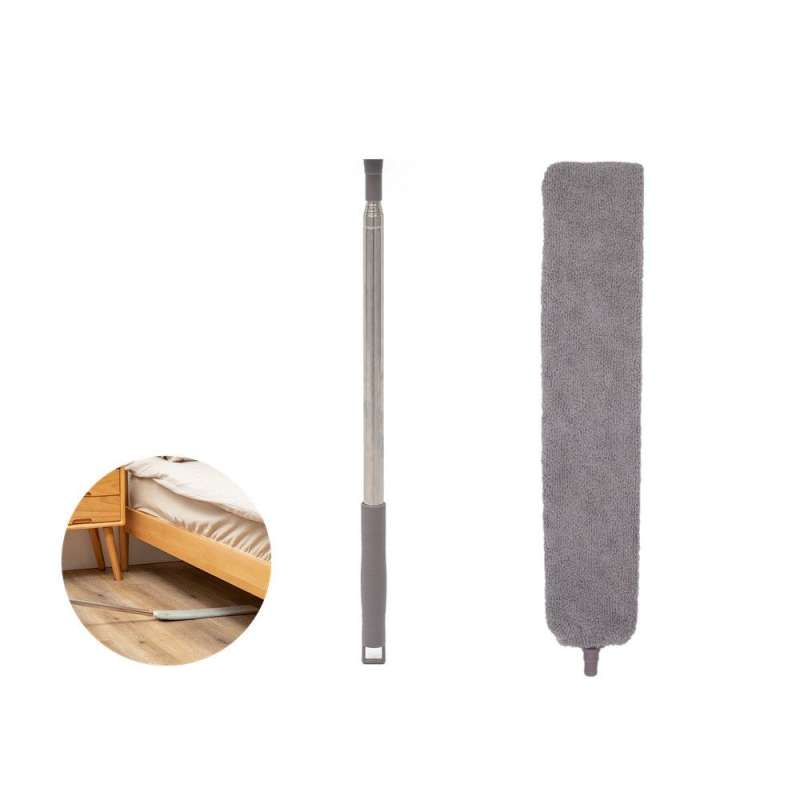 SPOTT-GR Retractable Slit Duster - Πανί Καθαρισμού με Τηλεσκοπικό Κοντάρι 2.5m για Δύσκολα Σημεία σε Γκρι Χρώμα