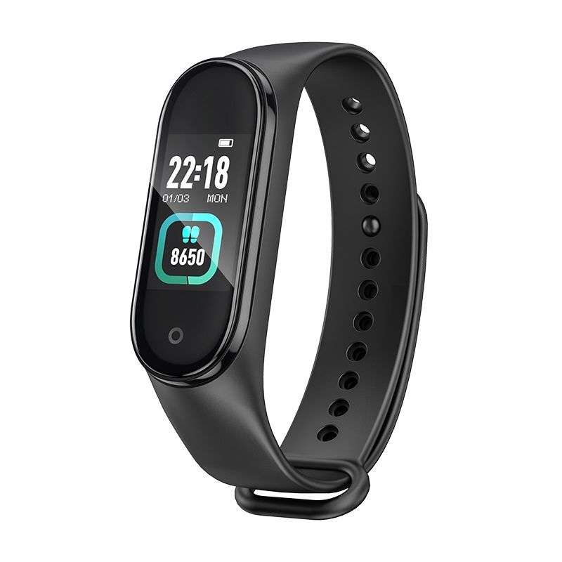 SPOTT-GR Hoco GA08 - Activity Tracker με Παλμογράφο Μαύρο - Μαύρο