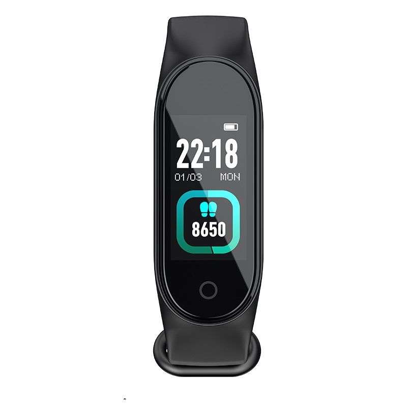 SPOTT-GR Hoco GA08 - Activity Tracker με Παλμογράφο Μαύρο - Μαύρο