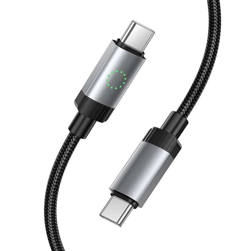 SPOTT-GR Hoco X117 - Καλώδιο Type-C σε Type-C (3A 60W) 1m σε Μαύρο Χρώμα