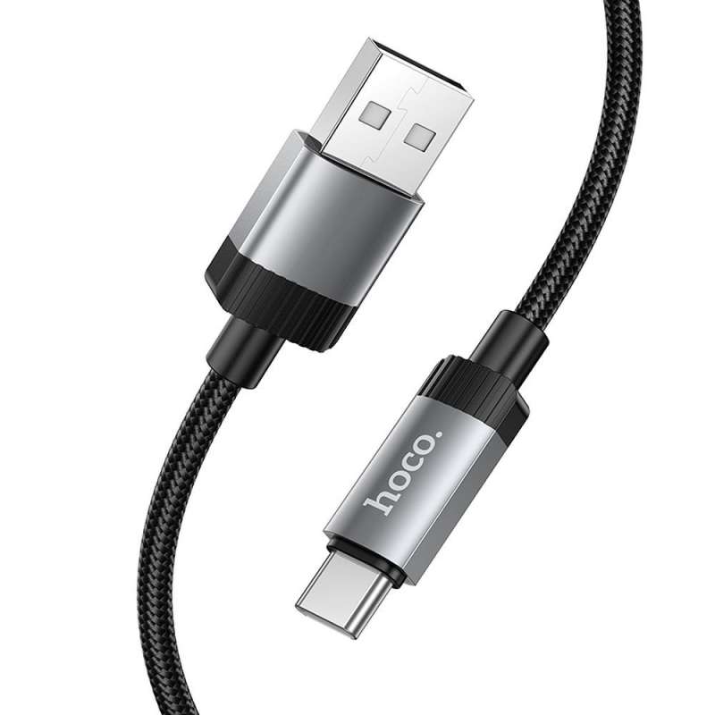 SPOTT-GR Hoco X117 - Καλώδιο USB-A σε Type-C 3A 1m σε Μαύρο Χρώμα