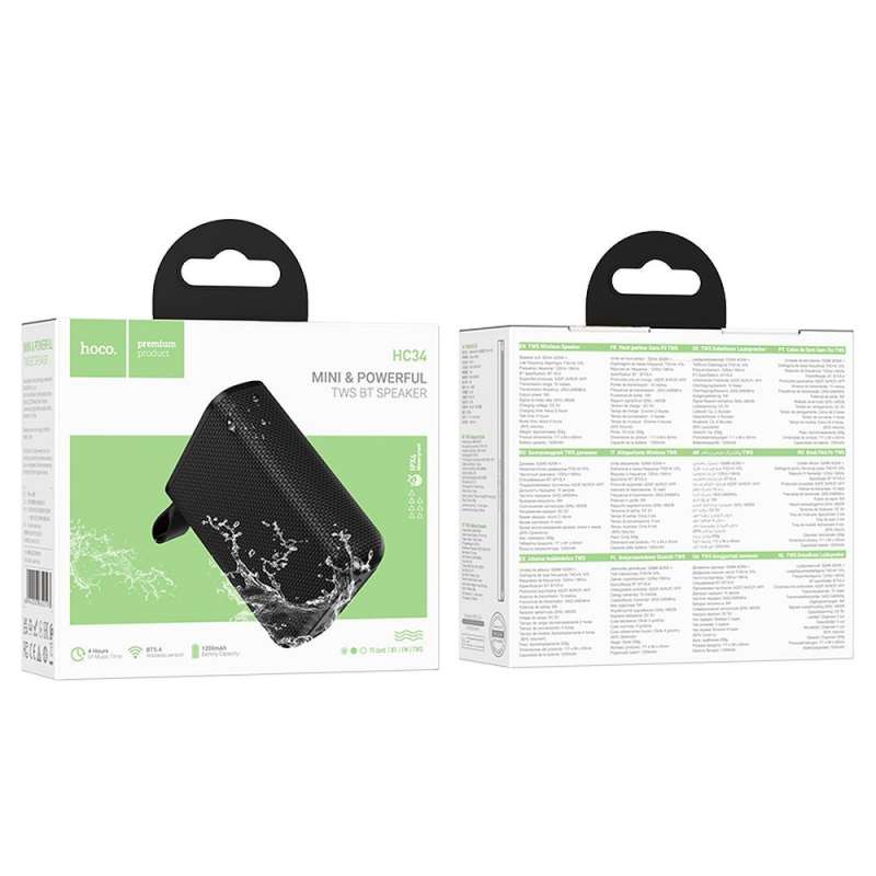 SPOTT-GR Hoco HC34 - Ηχείο Bluetooth 5W 1200mAh - Μαύρο