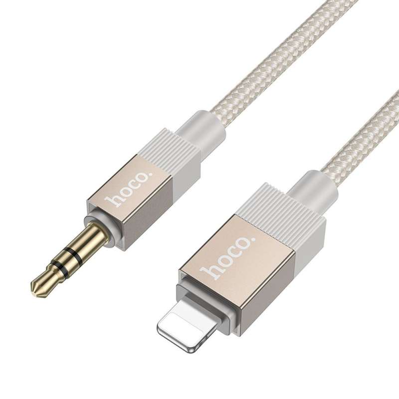 SPOTT-GR Hoco UPA32A - Μετατροπέας (Adapter) AUX Από Lightning σε Jack 3.5mm (Θηλυκό) - Χρυσός