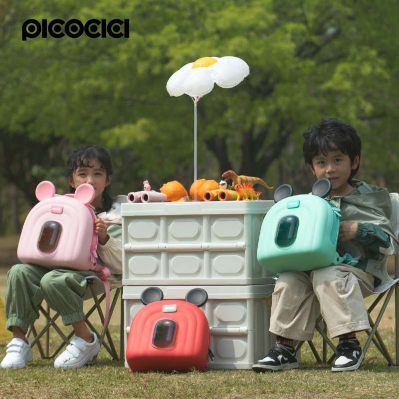 SPOTT-GR Picocici K52 - Αδιάβροχη Παιδική Τσάντα με Αυτάκια - Κόκκινη