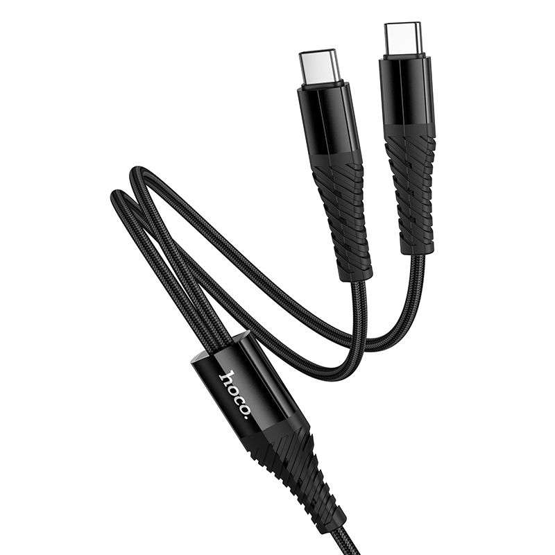 SPOTT-GR Hoco X123 - Καλώδιο Type-C σε Διπλό Type-C 1m σε Μαύρο Χρώμα