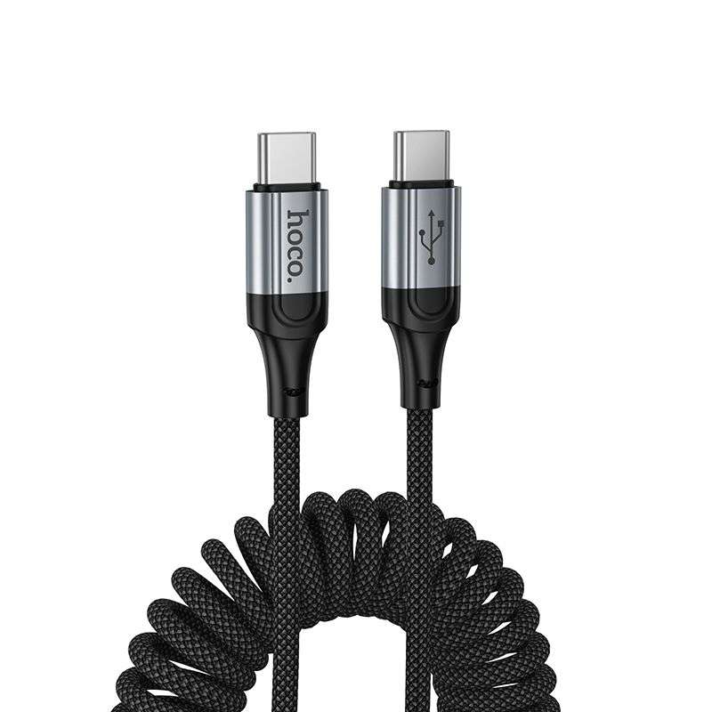 SPOTT-GR Hoco X121 - Καλώδιο Type-C σε Type-C (PD 3A) 1.5m σε Μαύρο Χρώμα
