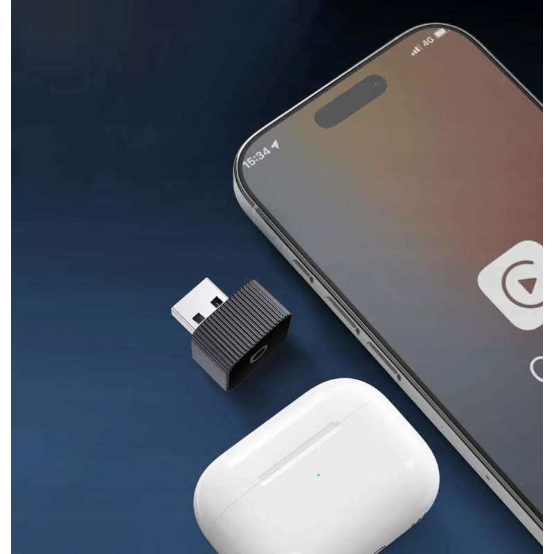 SPOTT-GR Ottocast Mini Cube T2 - USB Αντάπτορας CarPlay / Android Auto σε Μαύρο Χρώμα