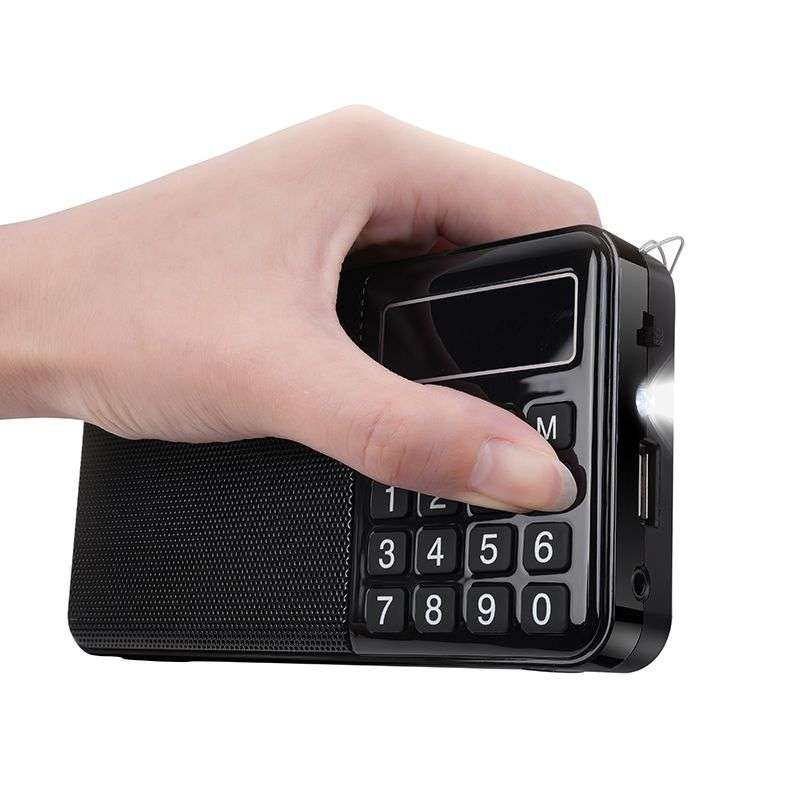 SPOTT-GR Hoco HI50 - Φορητό Ραδιόφωνο FM με Bluetooth και Οθόνη LED 1200mAh και Αυτονομία έως 4 Ώρες - Μαύρο