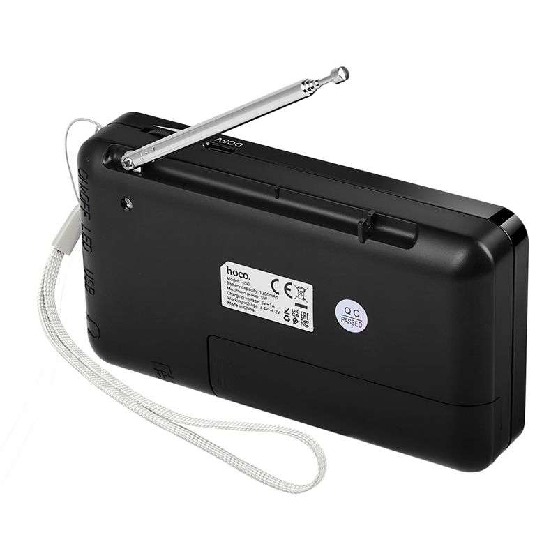 SPOTT-GR Hoco HI50 - Φορητό Ραδιόφωνο FM με Bluetooth και Οθόνη LED 1200mAh και Αυτονομία έως 4 Ώρες - Μαύρο