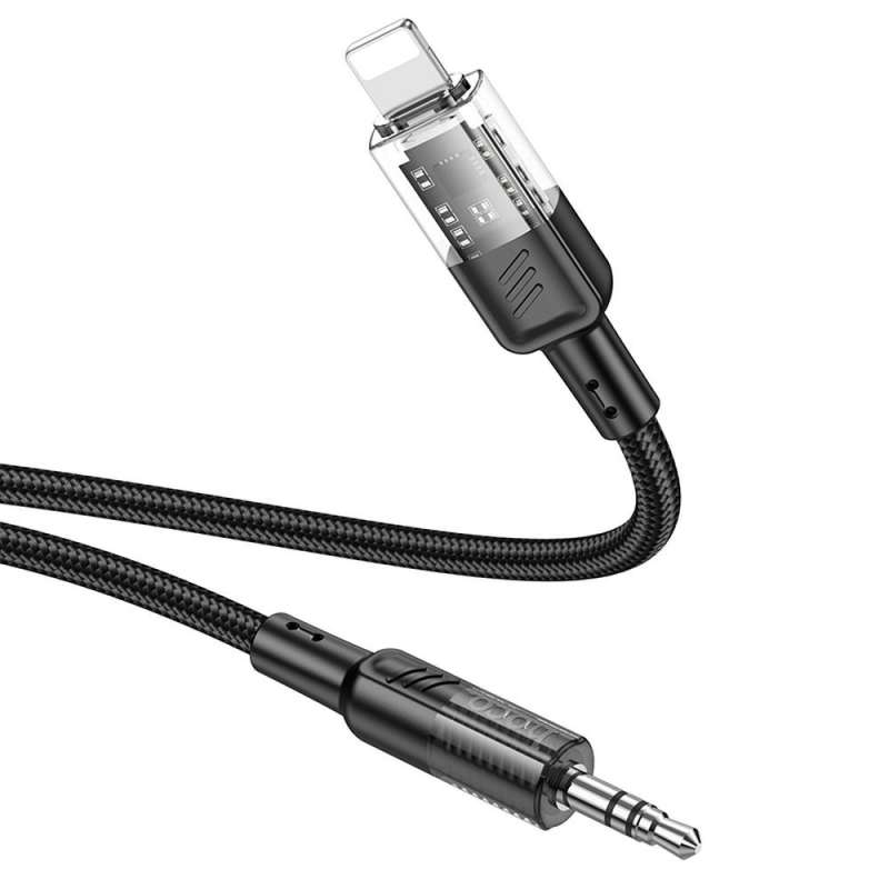 SPOTT-GR Hoco UPA27 - Καλώδιο AUX Jack 3.5mm σε Lightning 1.2m - Μαύρο
