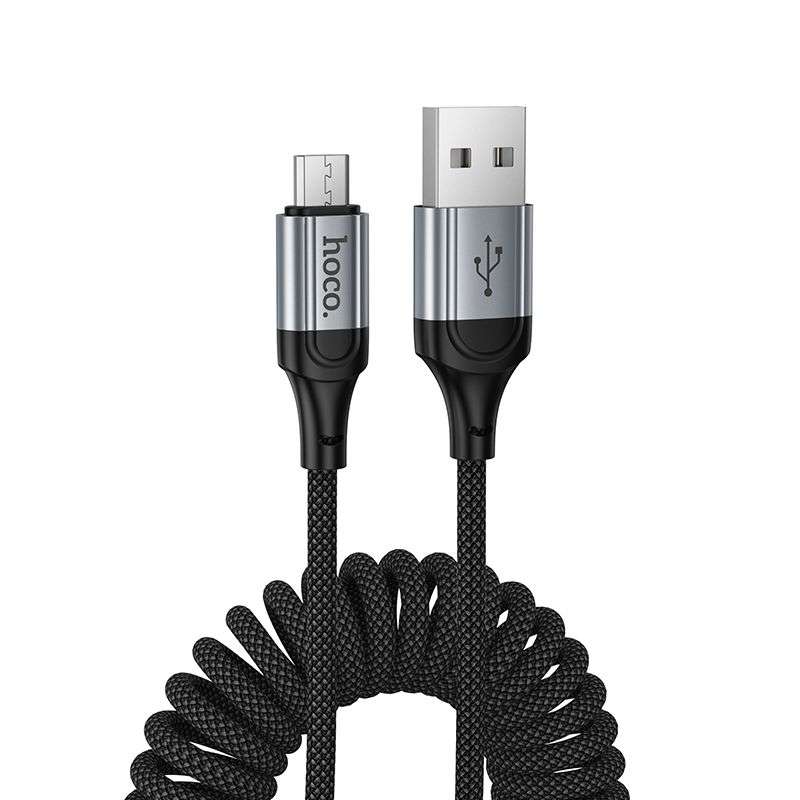 SPOTT-GR Hoco X121 - Καλώδιο USB-A σε Micro USB 2.4A 1.5m - Μαύρο
