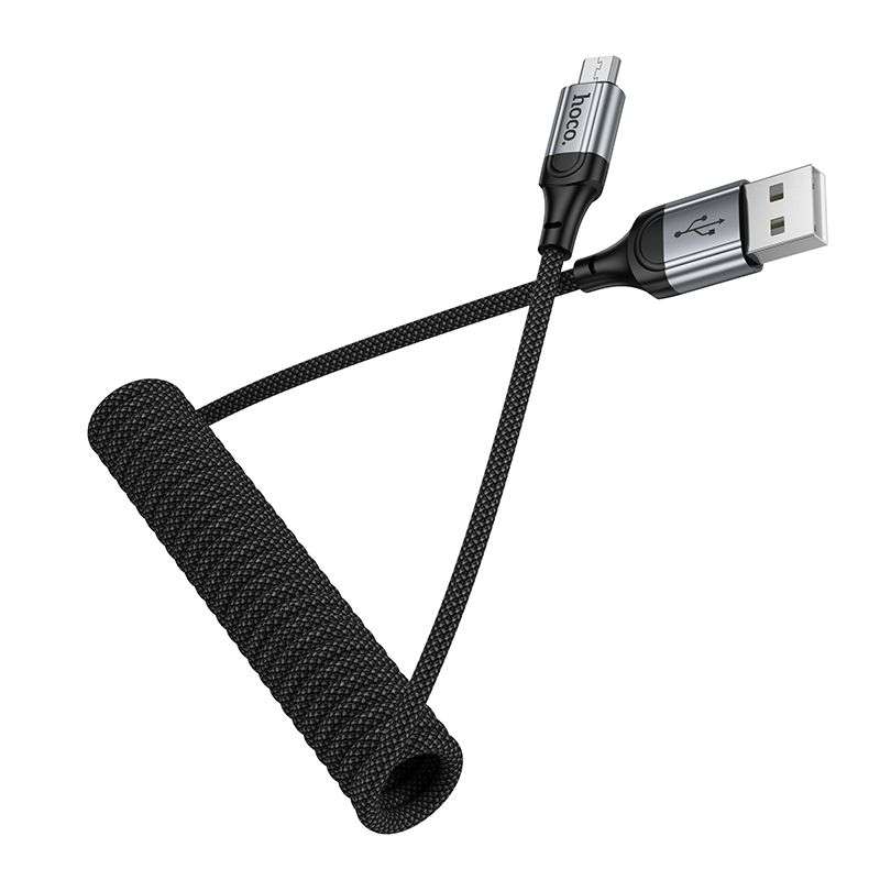 SPOTT-GR Hoco X121 - Καλώδιο USB-A σε Micro USB 2.4A 1.5m - Μαύρο