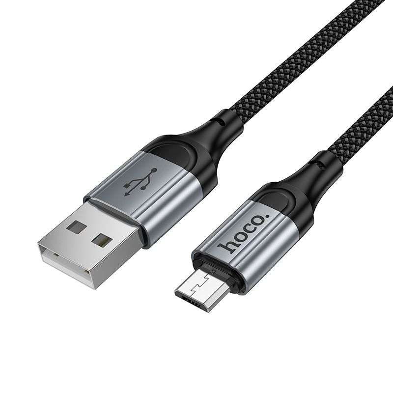 SPOTT-GR Hoco X121 - Καλώδιο USB-A σε Micro USB 2.4A 1.5m - Μαύρο