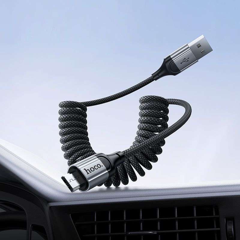 SPOTT-GR Hoco X121 - Καλώδιο USB-A σε Micro USB 2.4A 1.5m - Μαύρο