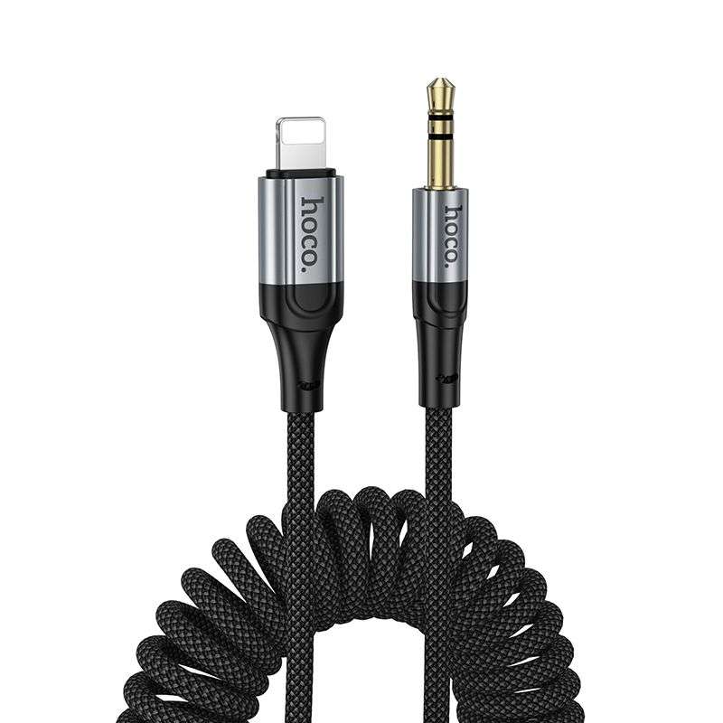 SPOTT-GR Hoco UPA33A - Καλώδιο AUX Jack 3.5mm σε Lightning 1.5m - Μαύρο